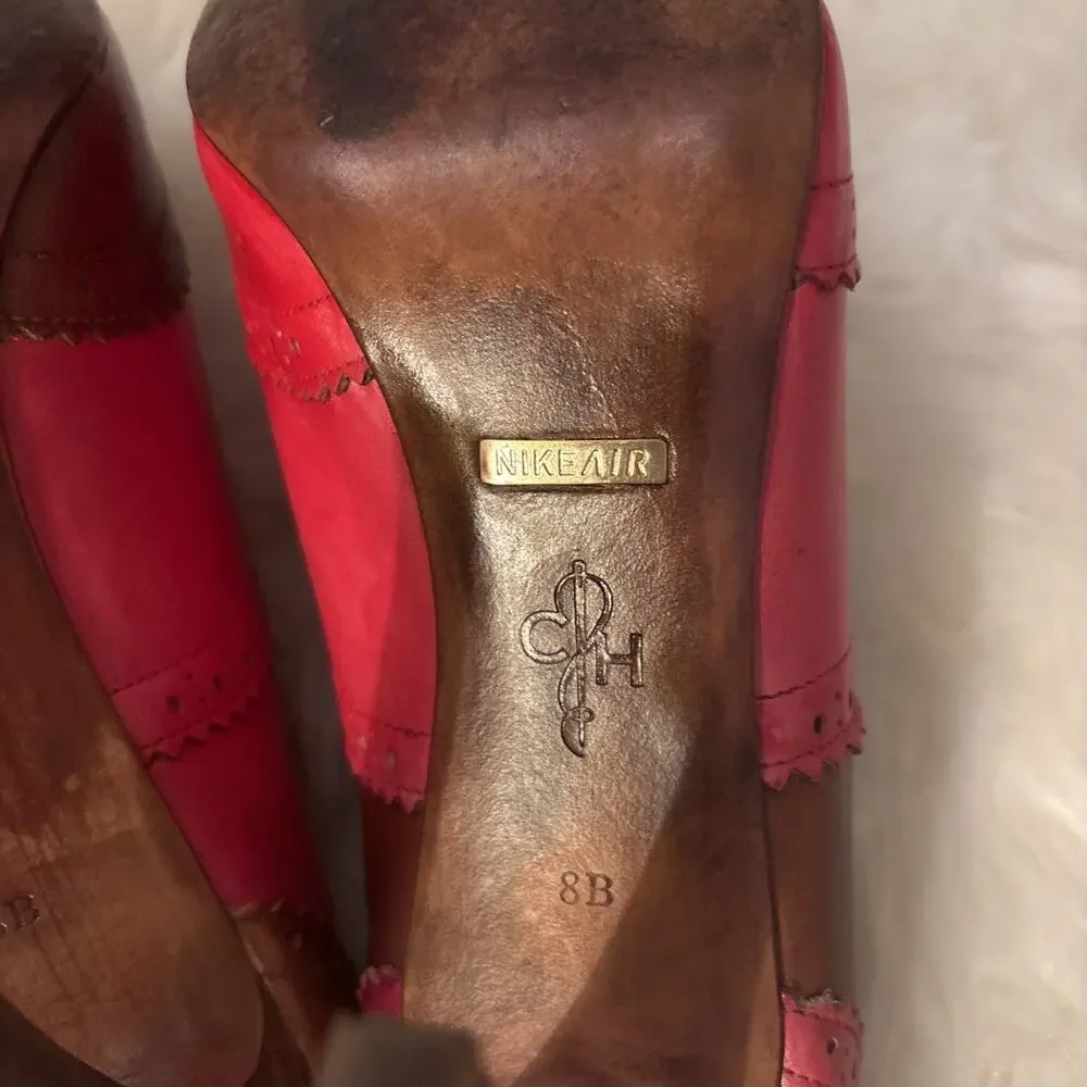 Women's Cole Haan Air Lucinda Oxford Brown & Pink Pumps -- Size 8B - Picture 12 of 15